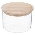 Hermet jar 0.33 l glass and wood