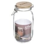 BOCAL WORDING GLAZEN POT MET HOUTEN DEKSEL MET OPSCHRIFT 2 L - Afbeelding 6
