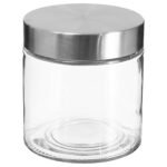 Nixo glass and stainless steel jar 0.75 l