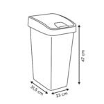 Plastic bin with 2-way opening lid 25 l - Afbeelding 9