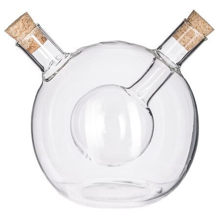 Round glass salad dressing bottle 0.5 l
