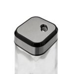 Glass salt and pepper pot set with bamboo stand - Afbeelding 3