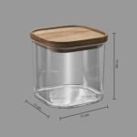 Hermet square glass and acacia jar 0.6 l - Afbeelding 5