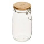 Wording glass and wood jar 1.5 l