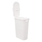 Rattan slim white laundry basket 40 l - Image 2