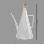 Triangular glass salad dressing bottle 0.5 l - Image 4