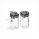 Glass salt and pepper pot set with bamboo stand - Afbeelding 9