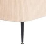 SOLARO FLUWELEN BANKJE BEIGE 100X40CM - Afbeelding 4