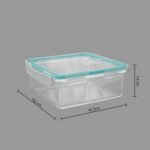 Clipeat square glass container 1 l - Afbeelding 6