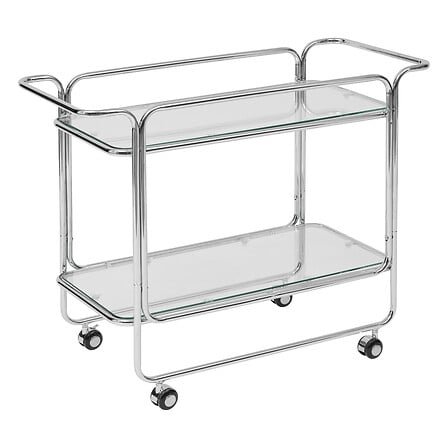 SERVEERWAGEN HORNWELL L. 92 X D. 40 X H. 71 CM GLAZEN BLADEN