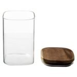 Hermet square glass and acacia jar 1 l - Afbeelding 3
