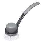 Grey washing-up brush with removable handle