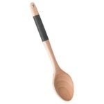 Black Wood wood and silicone spoon