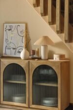 SOLARO FLUWELEN BANKJE BEIGE 100X40CM - Afbeelding 11