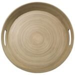 Natural bamboo tray diam 42 cm - Afbeelding 2