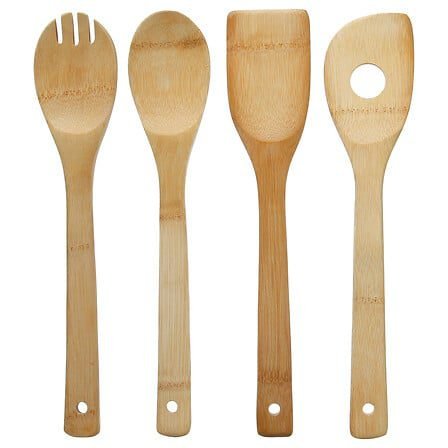 Set of 4 bamboo utensils