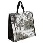 Palm tree patterned shopping bag