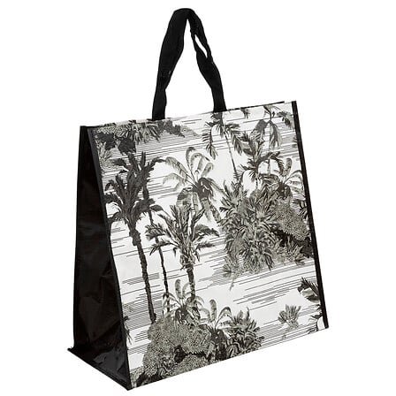 Palm tree patterned shopping bag