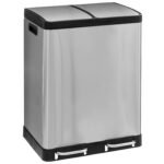 Ariane stainless steel recycling pedal bin 2 x 30 l
