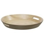 Natural bamboo tray diam 42 cm