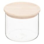 SET VAN 3 HERMETISCHE GLAZEN POTTEN MET HOUTEN DEKSEL - Afbeelding 9