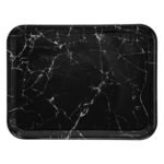 Melamine tray with black marble decor 43 x 33 cm - Afbeelding 2