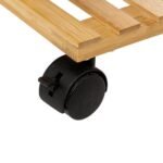 NATUREO 4-DELIGE KEUKENTROLLEY OP WIELTJES - ZWART - Afbeelding 3