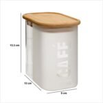 KOFFIEBOX 720 ML. GLASSY GLAS EN DEKSEL ACACIA - Afbeelding 5