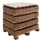 Square glass and pine jar 1.7 l in box