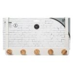 WIT METALEN DEURKAPSTOK MET 5 BAMBOE KNOPPEN - Afbeelding 4