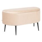 SOLARO FLUWELEN BANKJE BEIGE 100X40CM