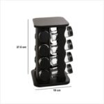 DRAAISCHIJF MET 12 SPECERIJPOTTEN D. 19 X H. 27,8 CM ZWART - Afbeelding 6