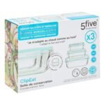 Set of 3 Clipeat large rectangular glass containers - Afbeelding 9