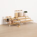 SET VAN 2 UITBREIDBARE KRUIDENREKKEN ORDERA BAMBOE EN BEIGE METAAL - Image 5