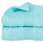 HANDDOEK 30 X 50 CM KATOEN 450 G/M2 AQUA - Afbeelding 3