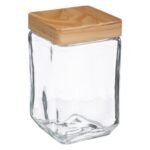 Square glass and pine jar 1.7 l in box - Afbeelding 3
