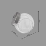 Nixo tilting glass and stainless steel candy jar 0.65 l - Afbeelding 5