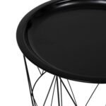 KUMI SALONTAFEL DIAMETER 37 CM ZWART METAAL - Afbeelding 4