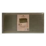 DUBBELE VOUWPOEF ARUM GERIBD 76 X 38 CM KAKI GROEN - Image 7