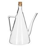 Triangular glass salad dressing bottle 0.5 l
