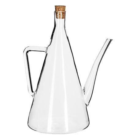 Triangular glass salad dressing bottle 0.5 l