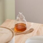Glass honey pot with oak spoon - Afbeelding 6