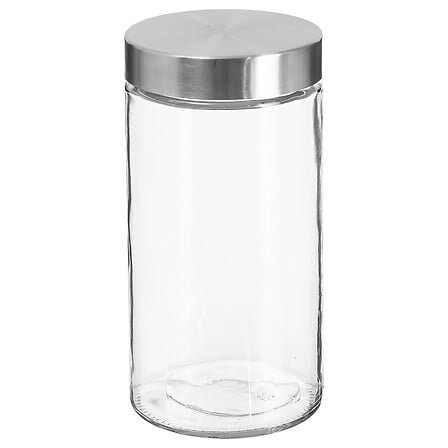 Nixo glass and stainless steel jar 1.7 l