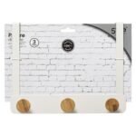 WIT METALEN DEURKAPSTOK MET 3 BAMBOE KNOPPEN - Afbeelding 4