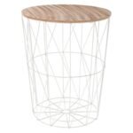 SALONTAFEL KUMI GROOT MODEL WIT METAAL