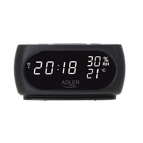 LED clock with thermometer