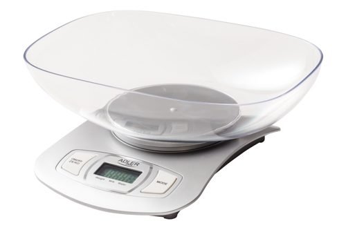 Kitchen scale with a bowl