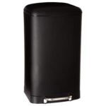 Ariane black metal pedal bin 30 l