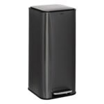 Delta square pedal bin 30 l carbon metal