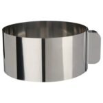 Round extendable stainless steel cake tin